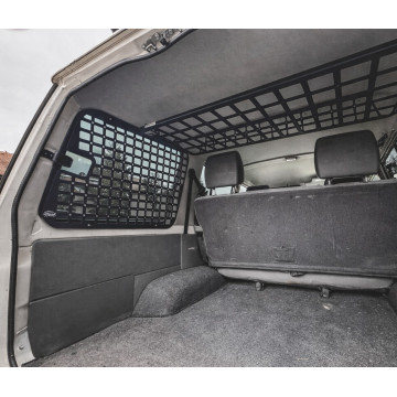 Side MOLLE panel Toyota Land Cruiser 76 interior storage system installed