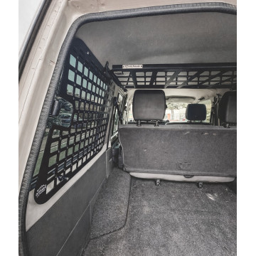 Side MOLLE panel Toyota Land Cruiser 76 interior storage system installed