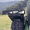 Offroad-Mania rear cargo tray mounted on spare tire of an off-road vehicle
